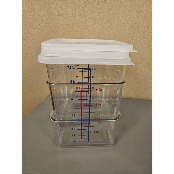 Rubbermaid Commercial Set Of 3 Food Storage Containers With Lids - Picture 4 of 5